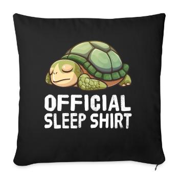 Chemise de nuit officielle Turtle - Housse de coussin décorative 45 x 45 cm - noir - Devant