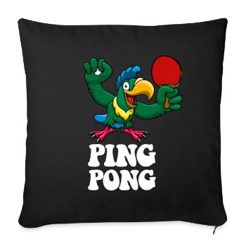 Ping Pong Champion Design Tennis de table et - Housse de coussin décorative 45 x 45 cm - noir - Devant
