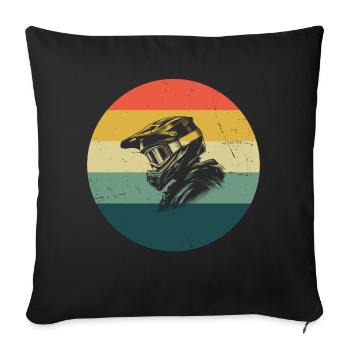 VTT Homme Vélo de montagne Femme Cyclisme Cycliste - Housse de coussin décorative 45 x 45 cm - noir - Devant