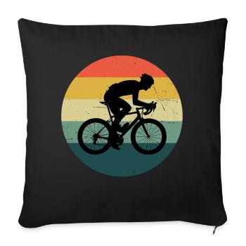 Road Cyclist Road Bike Road Cycling Road Bike - Sofa pillowcase 17,3'' x 17,3'' (45 x 45 cm) - black - Front