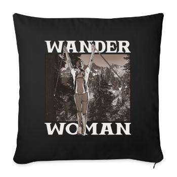Wander Woman - Sofakissenbezug 45 x 45 cm - Schwarz - Vorne