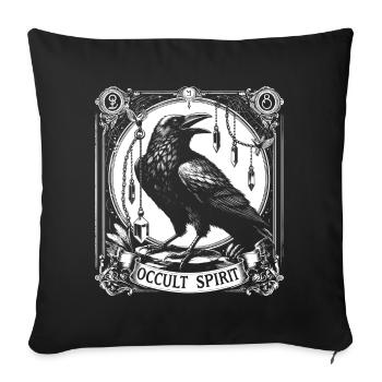 Occult Spirit Raven Pendulum 2 - Sofa pillowcase 17,3'' x 17,3'' (45 x 45 cm) - black - Front