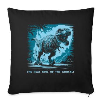 T Rex 07 2024 03 - Sofa pillowcase 17,3'' x 17,3'' (45 x 45 cm) - black - Front