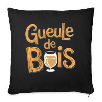 Gueule de bois - Housse de coussin décorative 45 x 45 cm - noir - Devant