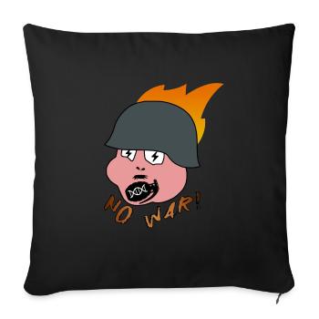 Helmut! - pas de guerre - Housse de coussin décorative 45 x 45 cm - noir - Devant