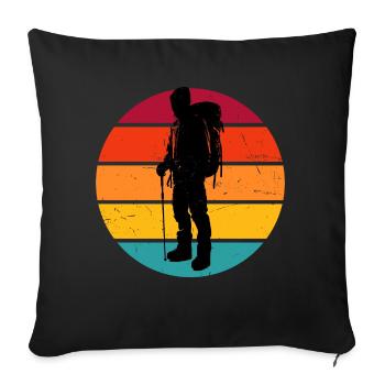 Climbing Boulder Climber Climber Bouldering - Sofa pillowcase 17,3'' x 17,3'' (45 x 45 cm) - black - Front