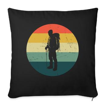 Women's Climbing Bouldering Bouldering Climbers - Sofa pillowcase 17,3'' x 17,3'' (45 x 45 cm) - black - Front