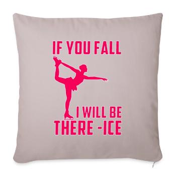Skating Mom Tshirt Figure Skating Gift - Sofa pillowcase 17,3'' x 17,3'' (45 x 45 cm) - light taupe - Front