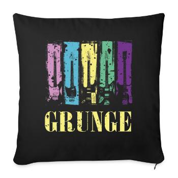 Grunge Guitar Color Pop Rock Vintage Style - Sofa pillowcase 17,3'' x 17,3'' (45 x 45 cm) - black - Front