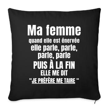 Woman, Woman Humor, I'm Married - Sofa pillowcase 17,3'' x 17,3'' (45 x 45 cm) - black - Front