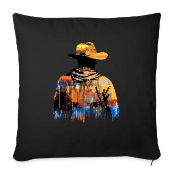 American Man Western Country Tradition Culture - Sofa pillowcase 17,3'' x 17,3'' (45 x 45 cm) - black - Front