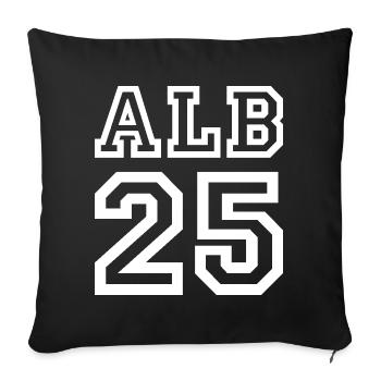 ALBANIA - Sofa pillowcase 17,3'' x 17,3'' (45 x 45 cm) - black - Front