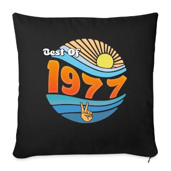 Légendaire depuis 1977 – 48 ans de grandeur - Housse de coussin décorative 45 x 45 cm - noir - Devant
