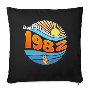Rétro 1982 – Edition Limitée Intemporel 43ème - Housse de coussin décorative 45 x 45 cm - noir - Devant