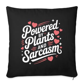 Végétarien Végétalien Végétarien Végétarien - Housse de coussin décorative 45 x 45 cm - noir - Devant