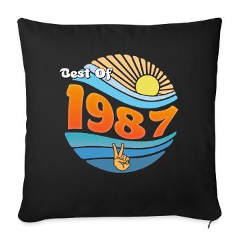 Legendary Since 1987 – 38 Years of Greatness - Sofa pillowcase 17,3'' x 17,3'' (45 x 45 cm) - black - Front