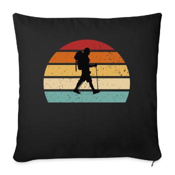 Nature Mountain Hiking Gift T-Shirt - Sofa pillowcase 17,3'' x 17,3'' (45 x 45 cm) - black - Front