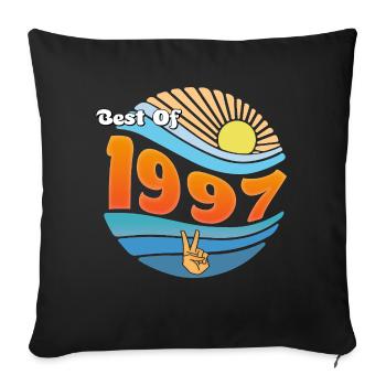 Légendaire depuis 1997 – 28 ans de grandeur - Housse de coussin décorative 45 x 45 cm - noir - Devant