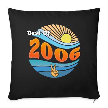 2006 – 19 Years of Epic Memories & Big Moments - Sofa pillowcase 17,3'' x 17,3'' (45 x 45 cm) - black - Front