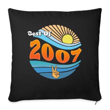 2007 – 18 Years of Epic Moments and Memories - Sofa pillowcase 17,3'' x 17,3'' (45 x 45 cm) - black - Front