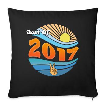 2017 – 8 Years of Epic Moments and Memories - Sofa pillowcase 17,3'' x 17,3'' (45 x 45 cm) - black - Front