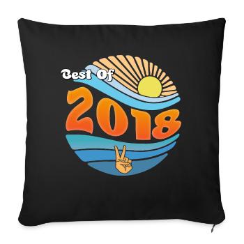 Best of 2018 – 7 Years of Unforgettable Moments - Sofa pillowcase 17,3'' x 17,3'' (45 x 45 cm) - black - Front