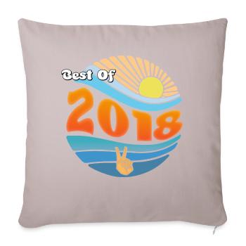 Best of 2018 – 7 Years of Unforgettable Moments - Sofa pillowcase 17,3'' x 17,3'' (45 x 45 cm) - light taupe - Front