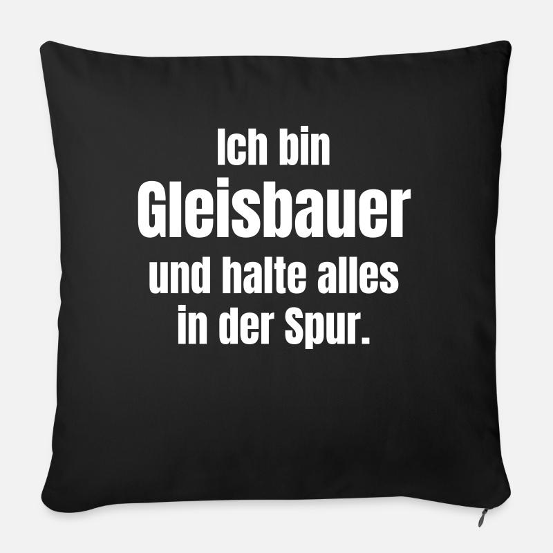 Constructeurs de pistes - Housse de coussin décorative 45 x 45 cm - noir