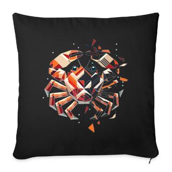 Motif du crabe – Beauté fragile de la mer - Housse de coussin décorative 45 x 45 cm - noir - Devant