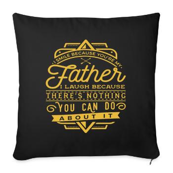 World's Greatest Father Funny Father's Day - Sofa pillowcase 17,3'' x 17,3'' (45 x 45 cm) - black - Front