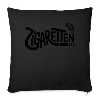 Cigarettes - German Memes - Sofa pillowcase 17,3'' x 17,3'' (45 x 45 cm) - black - Front