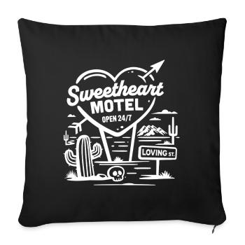 Sweetheart Motel - Sofa pillowcase 17,3'' x 17,3'' (45 x 45 cm) - black - Front
