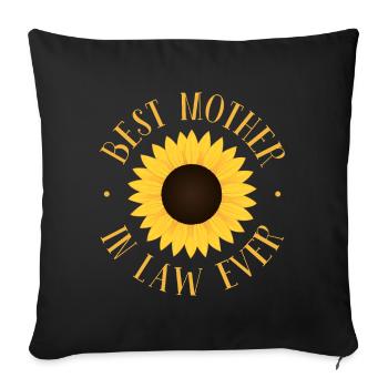 Meilleure belle-mère de tous les temps - Housse de coussin décorative 45 x 45 cm - noir - Devant