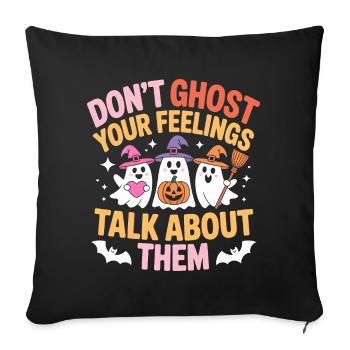 Ne fantômez pas vos sentiments - Housse de coussin décorative 45 x 45 cm - noir - Devant