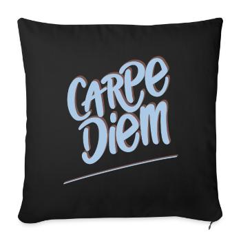 Carpe Diem - Sofakissenbezug 45 x 45 cm - Schwarz - Vorne