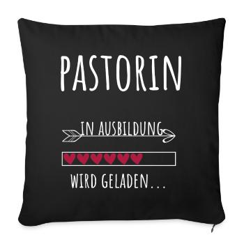 Étudiant en théologie Formation Profession Pasteur - Housse de coussin décorative 45 x 45 cm - noir - Devant