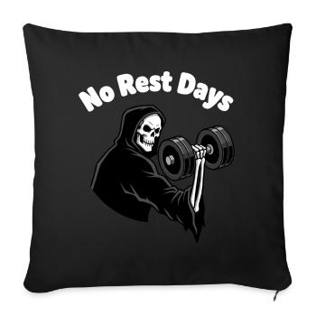 No Rest Days Grim Lifter - Sofa pillowcase 17,3'' x 17,3'' (45 x 45 cm) - black - Front