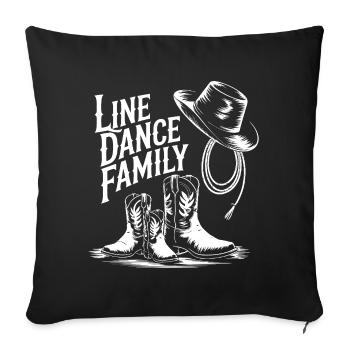 Bottes de cowboy familiales en ligne - Housse de coussin décorative 45 x 45 cm - noir - Devant