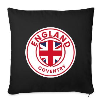 Coventry Shield with Union Jack - Sofa pillowcase 17,3'' x 17,3'' (45 x 45 cm) - black - Front