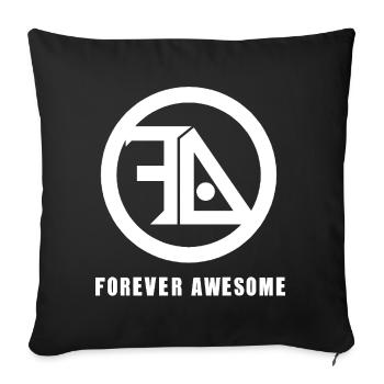 Blanc Toujours Génial - Housse de coussin décorative 45 x 45 cm - noir - Devant