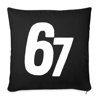 67 Six Seven - Sofa pillowcase 17,3'' x 17,3'' (45 x 45 cm) - black - Front