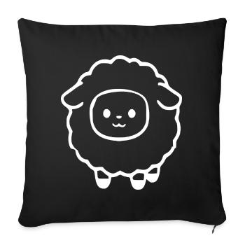 Sheep Sheep Lamb - Sofa pillowcase 17,3'' x 17,3'' (45 x 45 cm) - black - Front
