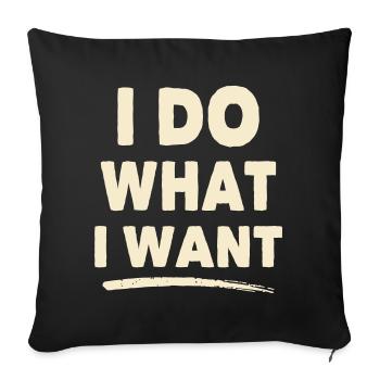 Je Fais ce que je veux – Chemise statement - Housse de coussin décorative 45 x 45 cm - noir - Devant
