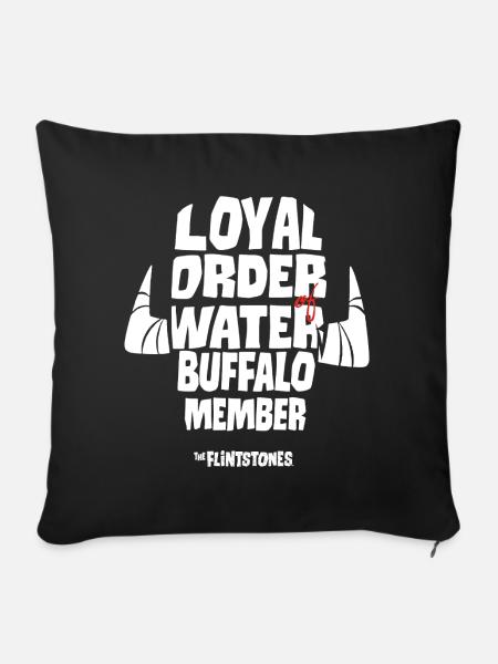 Familie Feuerstein Loyal Order Of Water Buffalo - Sofakissenbezug 45 x 45 cm - Schwarz