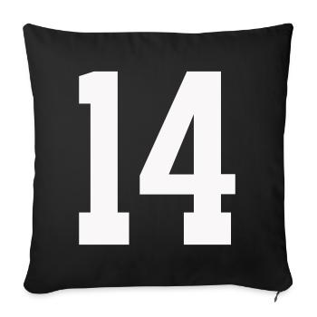 14- - Sofakissenbezug 45 x 45 cm - Schwarz - Vorne