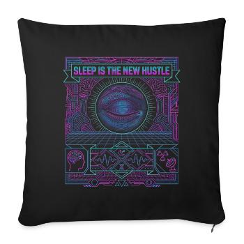 Pressez le sommeil - Housse de coussin décorative 45 x 45 cm - noir - Devant