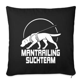 Labrador Mantrailing Suchteam Hunde Hund Wilsigns - Sofakissenbezug 45 x 45 cm - Schwarz - Vorne