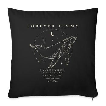 Forever Timmy - Unforgotten Whale Beige Fine Art - Housse de coussin décorative 45 x 45 cm - noir - Devant
