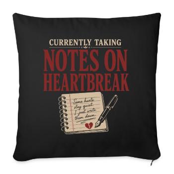 Poetcore Poète Poésie Dark Academia Gift - Housse de coussin décorative 45 x 45 cm - noir - Devant