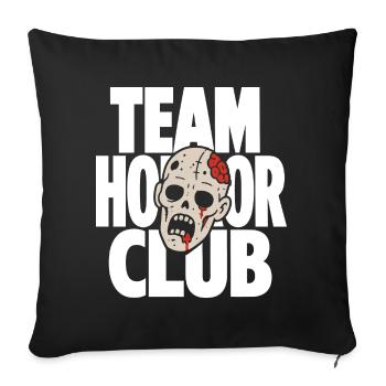 Team Horror Club Zombie Head - Sofa pillowcase 17,3'' x 17,3'' (45 x 45 cm) - black - Front